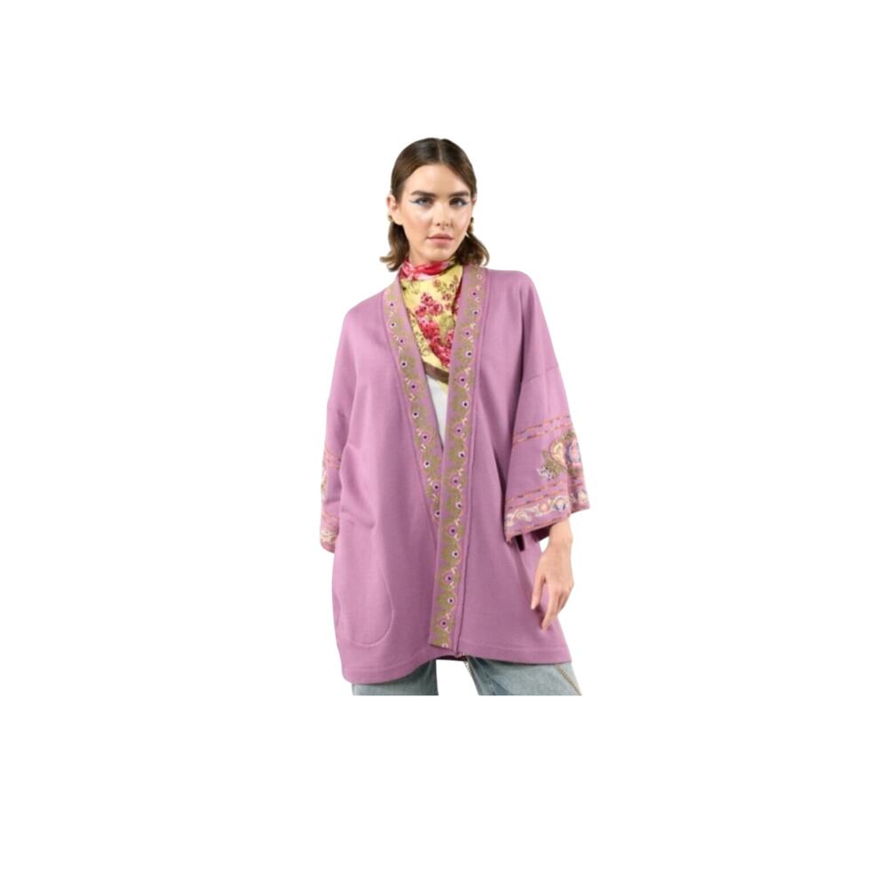 Aratta Silent Journey Juliette Beaded French Terry Kimono OS